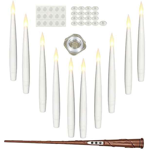 Led svíčka, Závěsná, Blikající, Dálkové ovládání, 15 cm, 10 Kusů