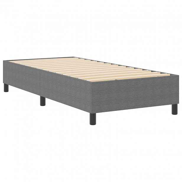 vidaXL Rám platformy Světle šedá 100 x 200 cm Žebrovaná látka