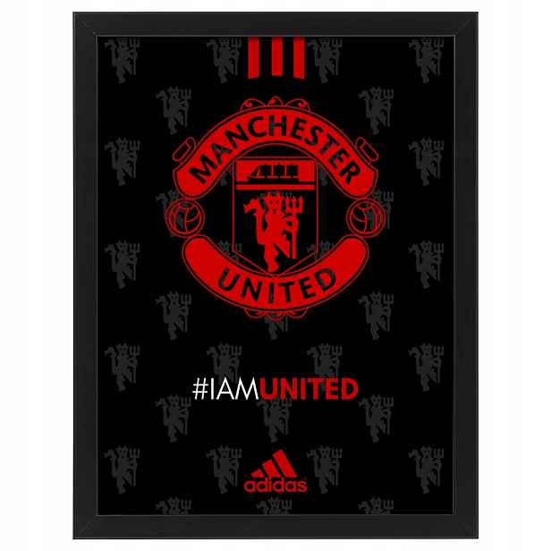 Obraz v rámečku Manchester United, erb, logo na zeď 70x50 cm