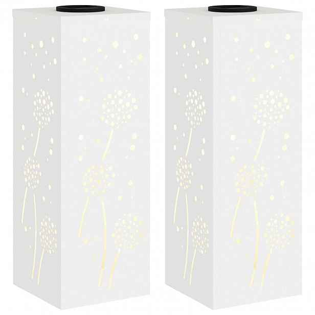 vidaXL Solární LED Cestovní Světlo 2 ks Teplá bílá 18 x 18 x 50 cm