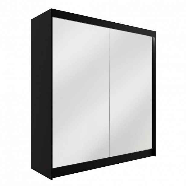 ALTDECOR ŠATNÍ SKŘÍŇ AMOHA s LED – 200 cm – černá
