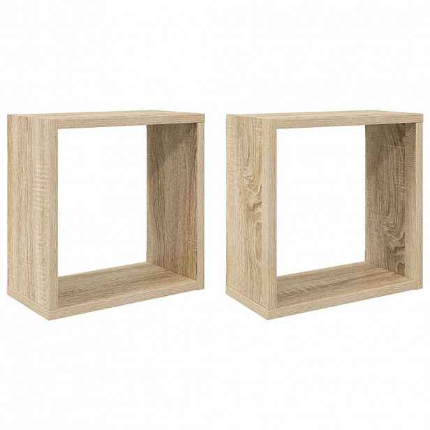 vidaXL Nástěnné police kostky 2 ks dub sonoma 30 x 15 x 30 cm