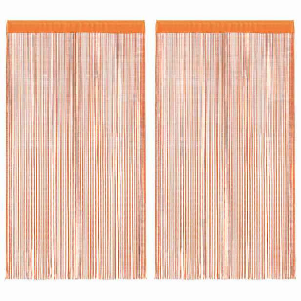 vidaXL Provázkové záclony 2 ks oranžová 140x250 cm