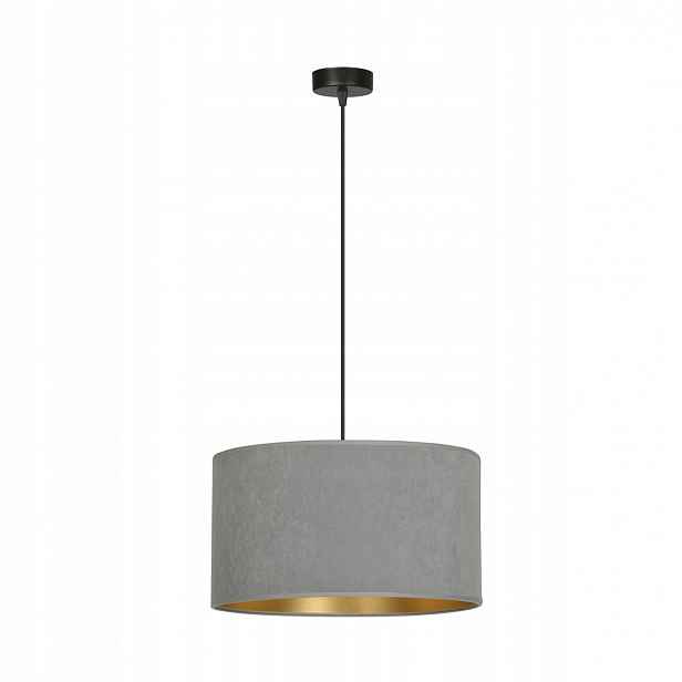 Závěsná lampa Hilde 1-bodová, šedé stínidlo, E27, 35 cm
