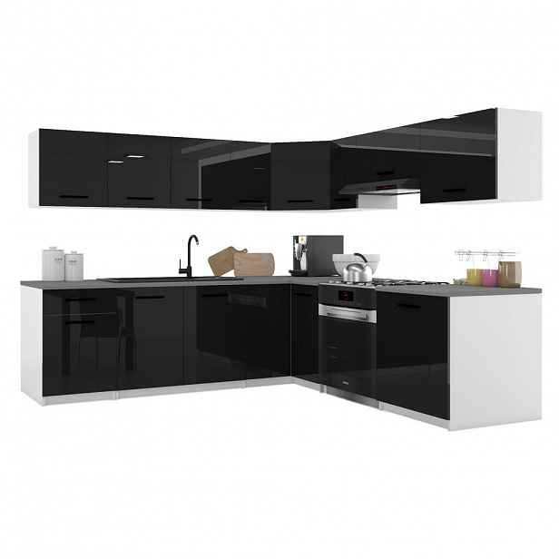 B BELINI GROUP KUCHYŇSKÁ LINKA Italia 7 420 cm , s pracovními deskami, Černá