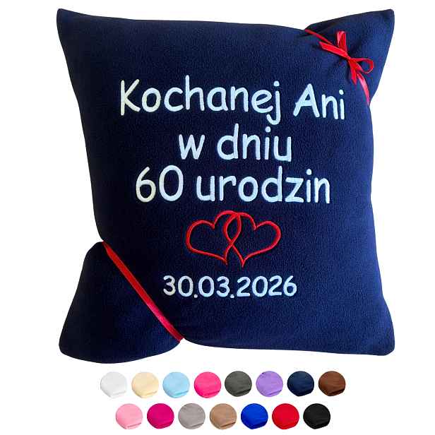 Dárek k 60. Narozeninám pro ženu, sestru kolegyně let, Polštář, jméno