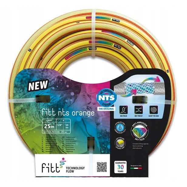Hadice Nekroucená 5vrstvá Fitt Nts Orange Italy 1/2 50 m