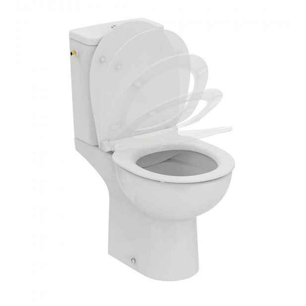 Ideal Standard Eurovit - WC kombi se sedátkem SoftClose, vario odpad, RimLS+, bílá W843301