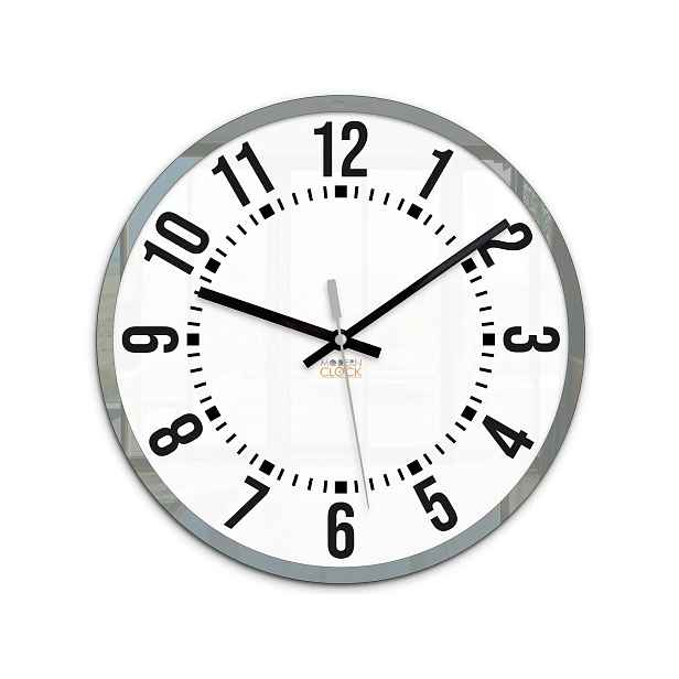 ModernClock Nástěnné hodiny Oskar 30 cm bílé/šedé