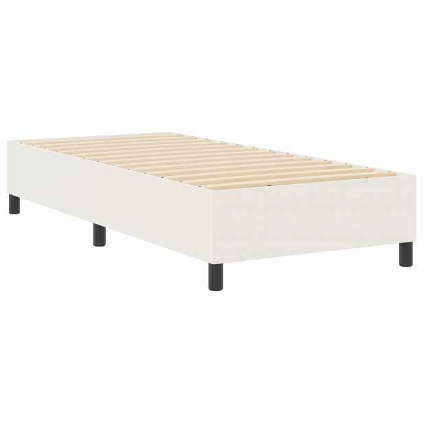 vidaXL Rám platformy Krémová 100 x 200 cm Žebrovaná látka