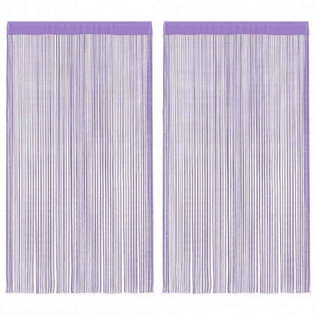 vidaXL String Curtains 2 ks fialová 100x250 cm