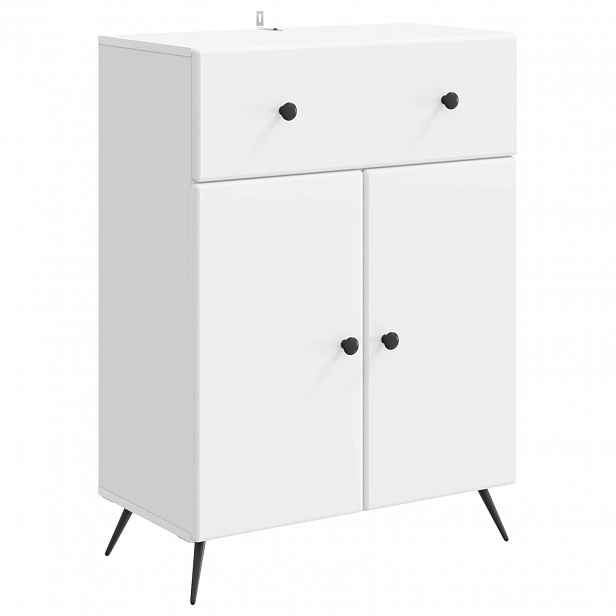 vidaXL Servírovací skříň Bílá 66 x 34,5 x 90 cm Kompozitní dřevo