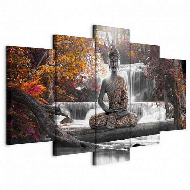 artgeist MALBA NA PLÁTNĚ, krajina a příroda, buddha, 100/50/1,2 cm