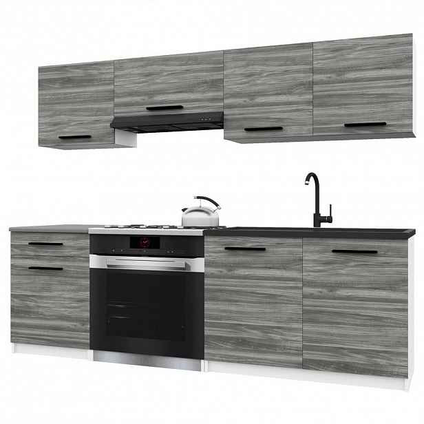 B BELINI GROUP KUCHYŇSKÁ LINKA Italia 1 180 cm, s pracovními deskami, Šedá Glamour