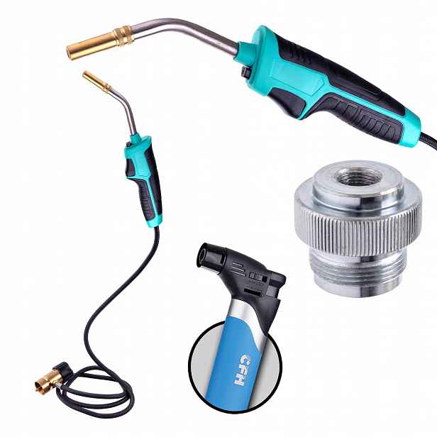 Plynový Hořák Mapp Propan Turbo Tryska Pro Pájení Hadice Adaptér 7/16 Cfh