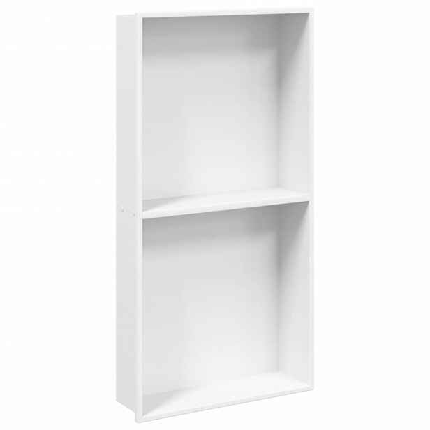 vidaXL Nika do sprchového koutu matná bílá 32x62x9 cm nerezová ocel