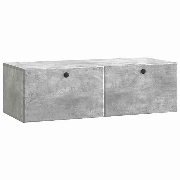 vidaXL Nástěnná TV skříň 98 x 41 x 30 cm Betonově šedá