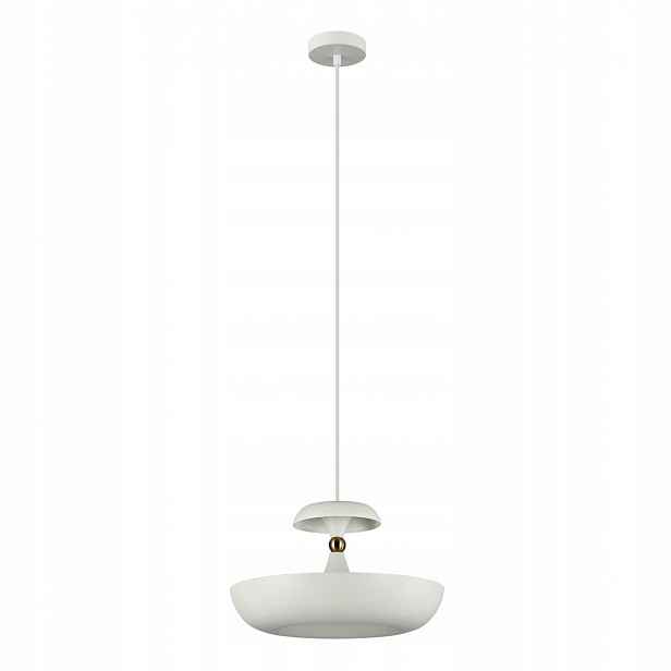 Marina Moderní bílá závěsná lampa Kulatý Stínidlo E27 40W