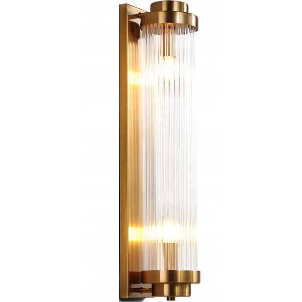 Nástěnná lampa Brass Ionic 40 cm Zlatá Křišťálová Iluminar lampa E14