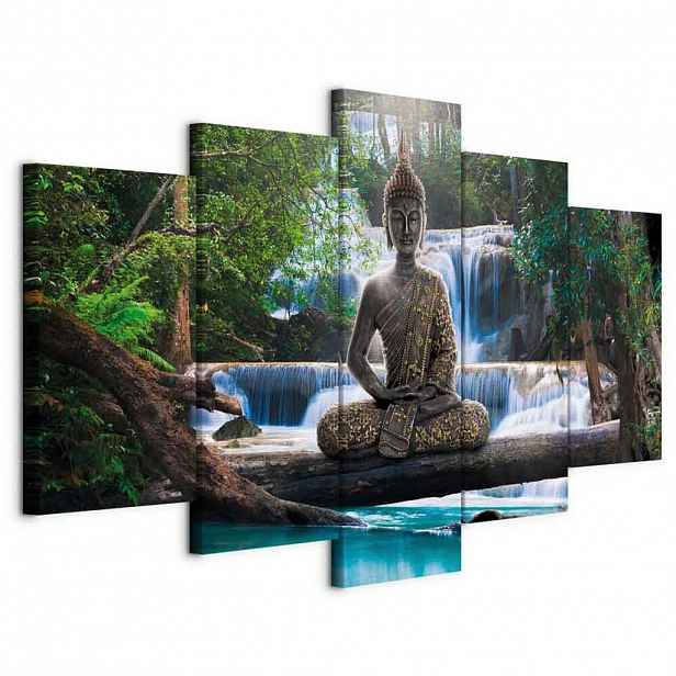 artgeist MALBA NA PLÁTNĚ, krajina a příroda, buddha, 100/50/1,2 cm