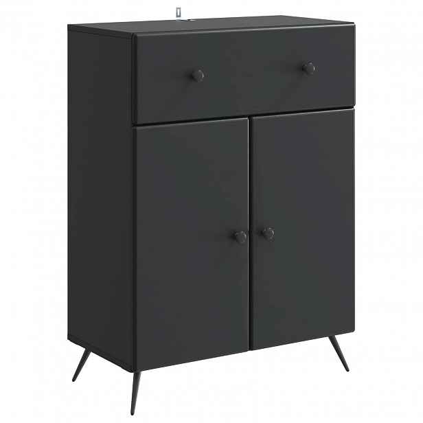 vidaXL Servírovací skříň Černá 66 x 34,5 x 90 cm Kompozitní dřevo