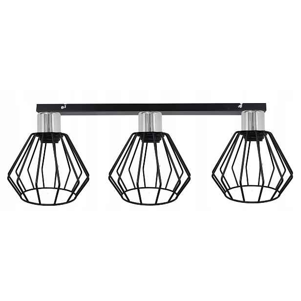 Lampa stropní svítidlo Stropní Lustr pevný loft Chrom 3