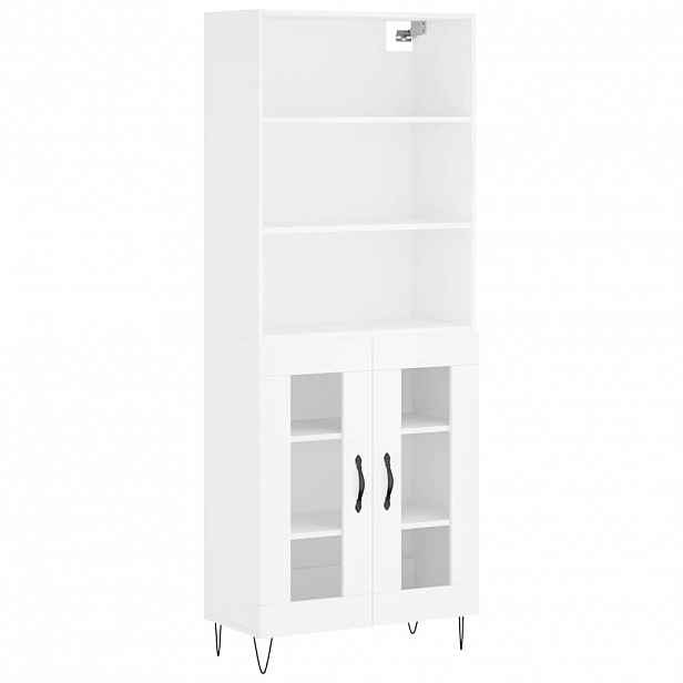 vidaXL Skříň highboard bílá 69,5 x 34 x 180 cm kompozitní dřevo