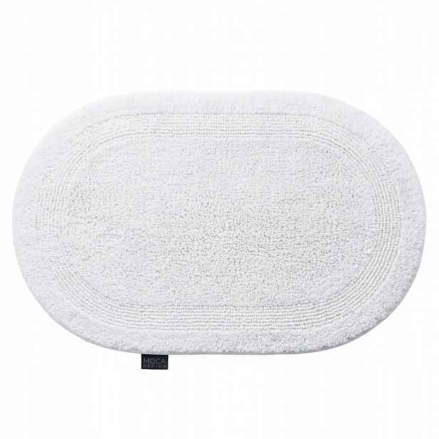 Koupelnový koberec Mocadesign 60x100 elips bílý