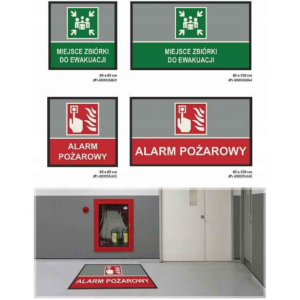 Objektová rohož na praní, různé vzory Bozp 85x85 cm Jet-Print