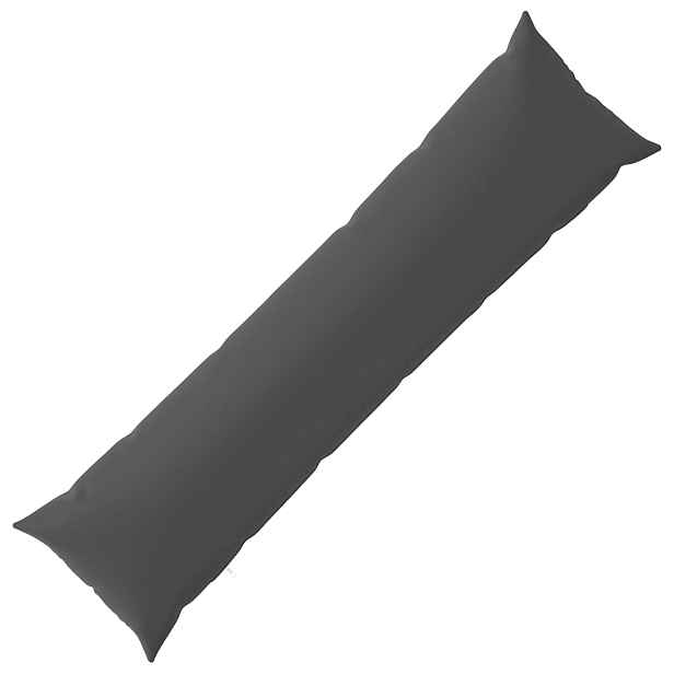 vidaXL Polštář s polštářem HEERLEN Antracitová 40 x 145 cm Polyester