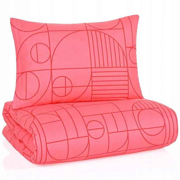 Bavlněné ložní povlečení Geo Sunset Coral