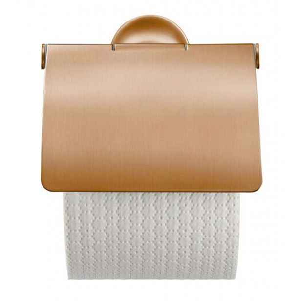Duravit Starck T - Držák toaletního papíru s krytem, kartáčovaný bronz 0099400400