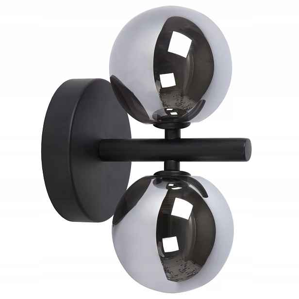 Nástěnná lampa Toolight černá šedá Skleněná Koule 2xG9 Black/grey Do Obývacího Pokoje