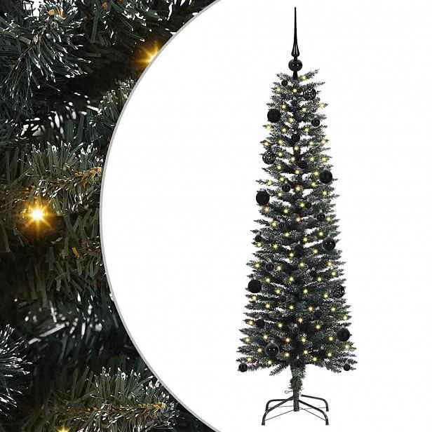 vidaXL Umělý vánoční stromeček Zelená 150 cm PVC, plast a ocel