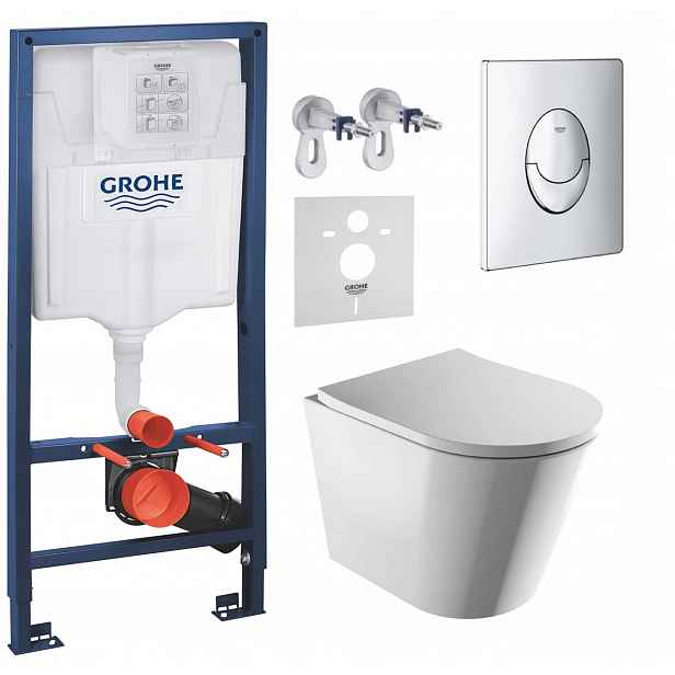 Podomítkový Wc set Grohe s mísou Omnires a tlačítkem Chrom