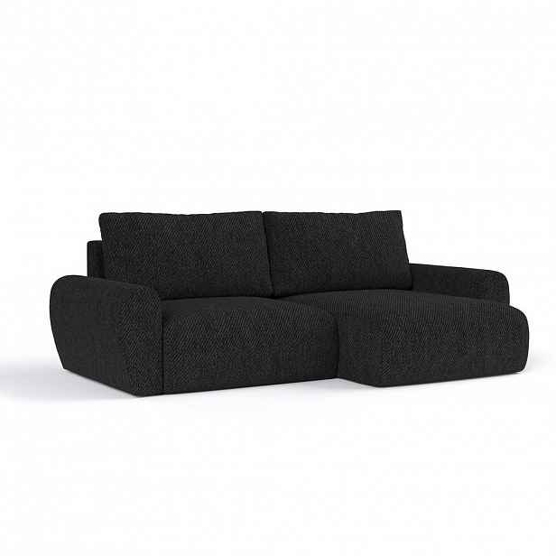 AltaBeds ROHOVÁ SEDAČKA OMARI, textil, Černá