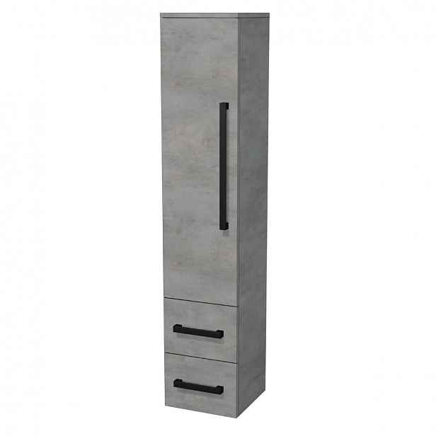 Koupelnová skříňka vysoká SAT Cube Way 35x163x33 cm beton mat CUBE3CV35BE