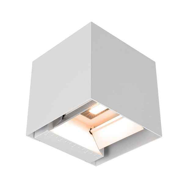V-tac Solární nástěnné svítidlo/USB 9W Led Cob bílá kostka 15x15 cm IP65