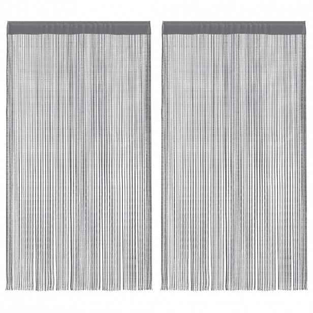 vidaXL Šňůrkové závěsy 2 ks antracitové 140x250 cm