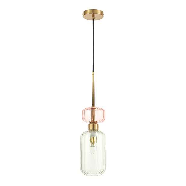 Závěsná lampa Milagro Molly Green ML1284 E14 nastavitelná 51-120 cm zlatá