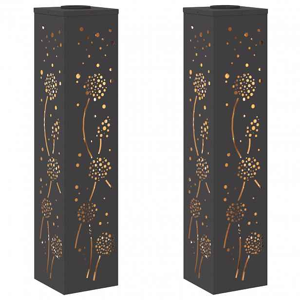 vidaXL Solární LED Cestovní Světlo 2 ks Teplá bílá 18 x 18 x 80 cm