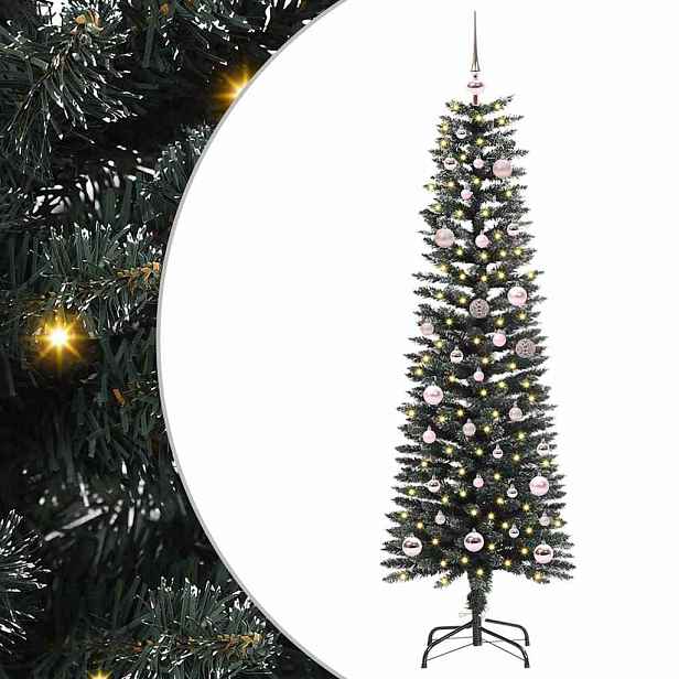 vidaXL Umělý vánoční stromeček Zelená 150 cm PVC, plast a ocel