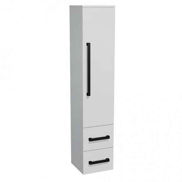 Koupelnová skříňka vysoká SAT Cube Way 35x163x33 cm bílá lesk lesk/mat CUBE3CV35BL