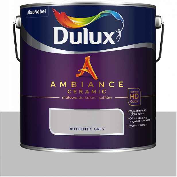 Dulux barva na stěny Ambiance Ceramic Authentic Grey 5L