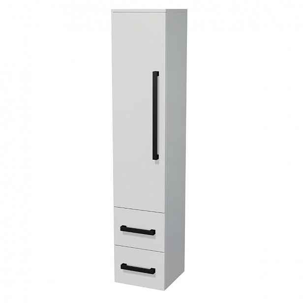 Koupelnová skříňka vysoká SAT Cube Way 35x163x33 cm bílá lesk lesk/mat CUBE3CV35BL