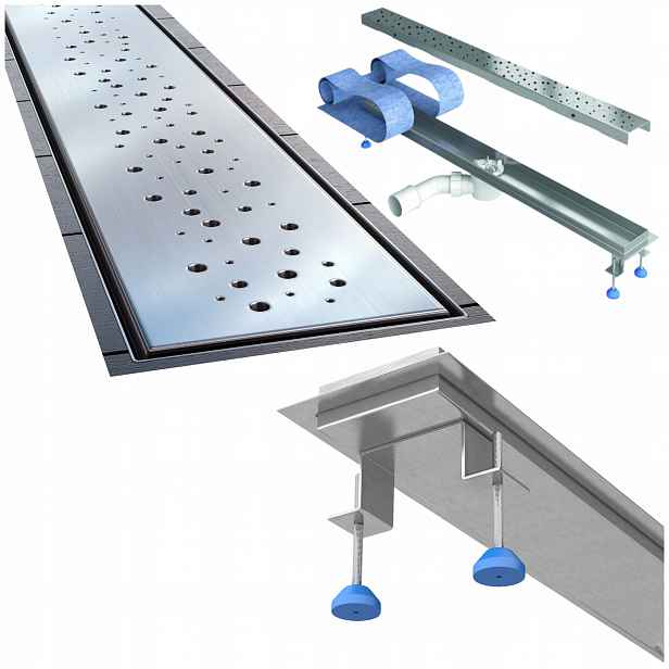 Odtok Waterway Premium 60 cm Kolečka McAlpine sada