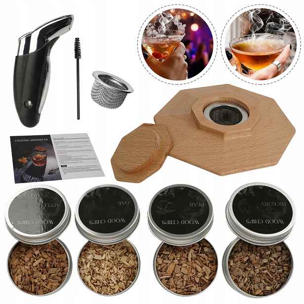 Sada Na Uzení Whisky Smoker 4 Aromata Dárek Pro Muže
