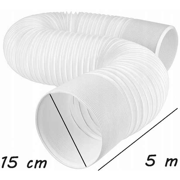 Silná Trubka Do Klimatizátoru Délka 5 m Průměr 15 cm Elastická Harmonika