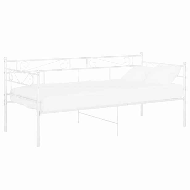 vidaXL Rám postele/pohovky bílý kovový 90 x 200 cm