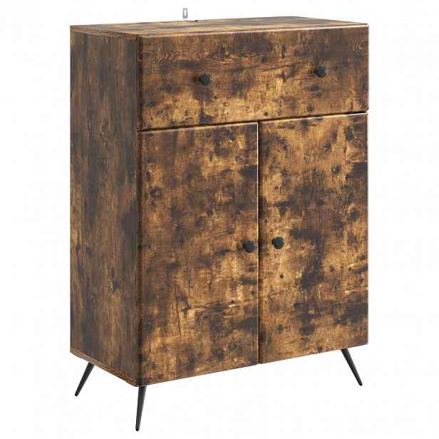 vidaXL Servírovací skříň Kouřový dub 66 x 34,5 x 90 cm